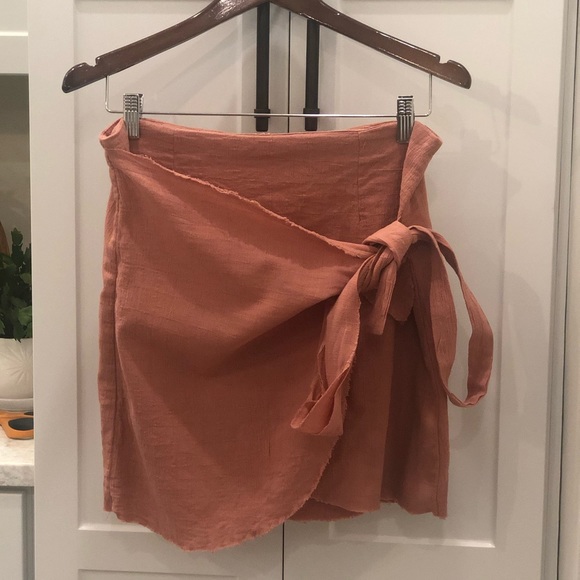 LF Dresses & Skirts - LF Wrap-Tie Skirt in Coral